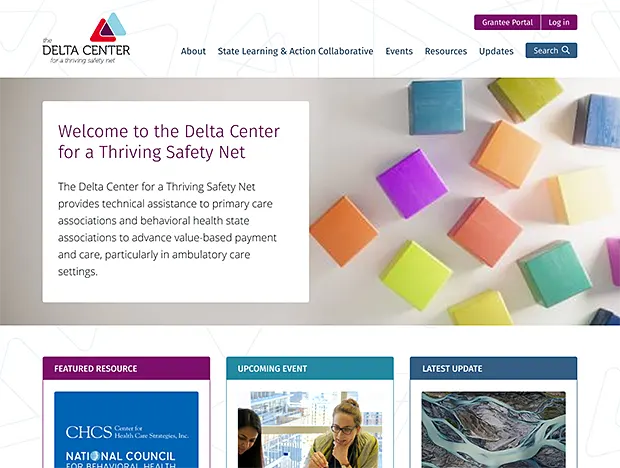 The Delta Center homepage (desktop version)
