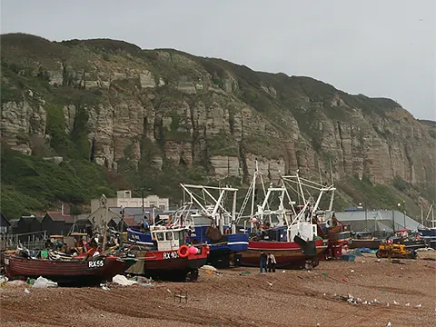 Fishing boats on the beach